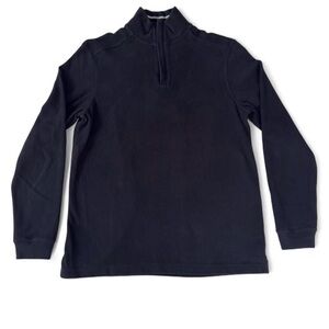 Men’s Club Room Black Quarter Zip-Up Sweater